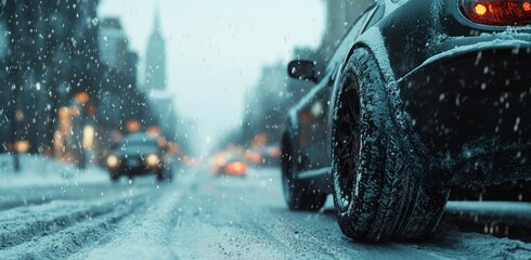car in snow