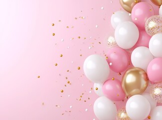 pink and white balloons