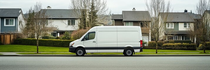 van on the street