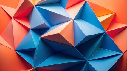Fototapeta premium Abstract Geometric Shapes Resembling Folded Paper