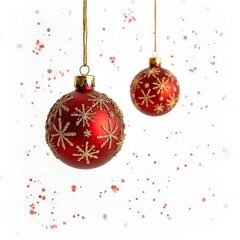 Fototapeta premium Christmas Decorations Isolated on White Background