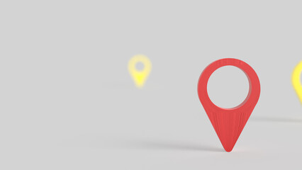 Fototapeta premium The Check point for travel or applications concept 3d rendering.