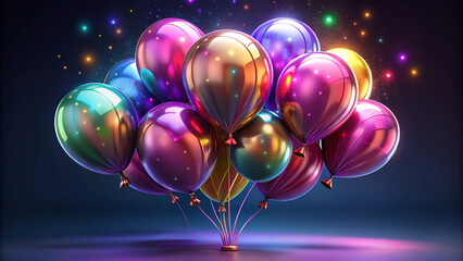 Background with balloons