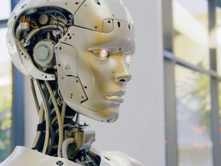 Humanoid robot showcased in showroom