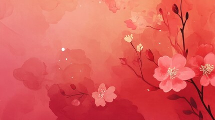 Fototapeta premium Delicate Pink Cherry Blossoms Blooming in the Spring