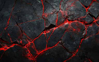 Background showing dark rock formation with red veins