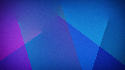 Obraz premium Vibrant geometric 4K background with shades of blue and purple. The grainy texture and sharp abstract shapes create a striking modern design ideal for digital and print use
