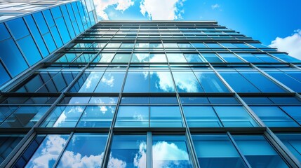 Abstract architectural pattern on a modern office building