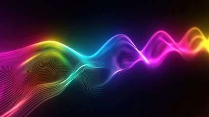Fototapeta premium Abstract Neon Rainbow Wave