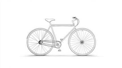 Fototapeta premium Elegant Vintage Bicycle on a White Background