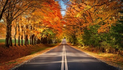 Obraz premium road in autumn forest