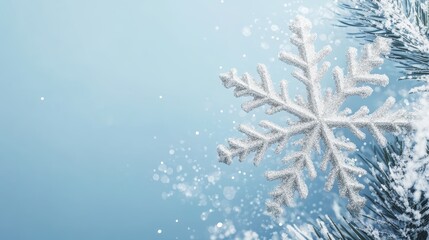 Enchanting Winter Wonderland: Glittering Snowflake Serenity