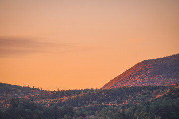 Sunrise over the colorful Autumn mountain