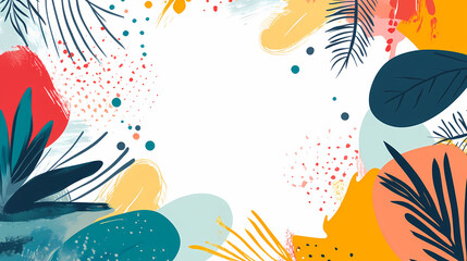 Tropical Summer Vibes: Abstract Frame