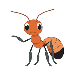 Cute ant vector art illustration file .