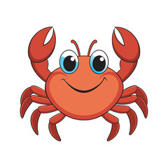 A cute crab vector art illustration file .