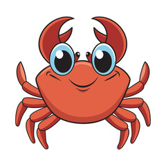 A cute crab vector art illustration file .