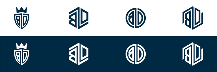 Typography BD letter logo design