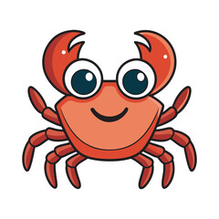 A cute crab vector art illustration file .