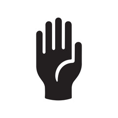 simple hand silhouette icon 