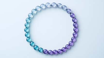 Obraz premium Elegant Necklace with Blue and Purple Beads