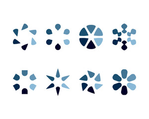 Collection Loading bar status icon. Vector illustration. Set of vector loaded icons. Download progress. Donload or Upload.