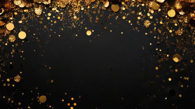 Golden glitter banner special event oscars new year Black Friday