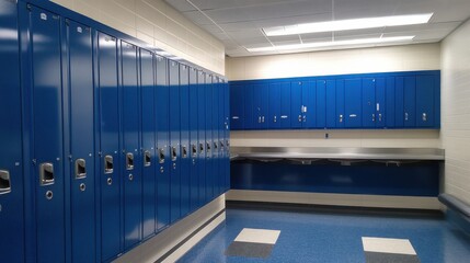 Steel lockers available for public restrooms
