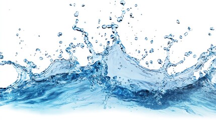 Water Splash  Blue Wave Background
