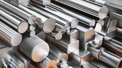 Metallic Shapes and Forms in Industrial Setting