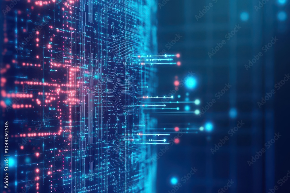 Aufkleber Neural networks facilitating faster big data queries top view Accelerating data query processes in big data systems futuristic tone Splitcomplementary color scheme