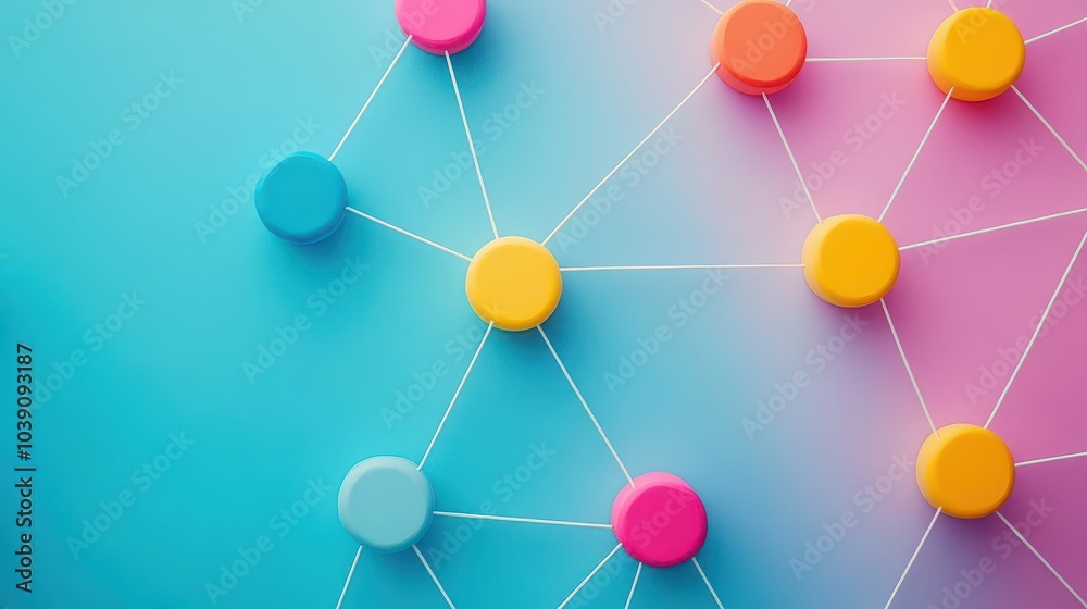 Poster Automated big data classification with neural networks top view Automating data classification using neural models digital tone Colored Pastel