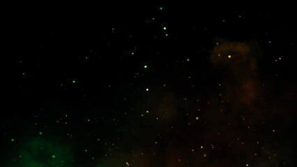 Fire embers particles texture overlays . Burn effect on isolated black background. Design texture.