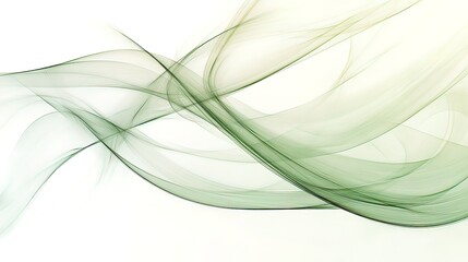 Abstract Green and White Swirling Design