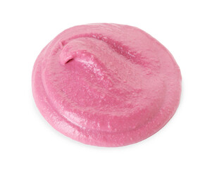 Sample of tasty beetroot hummus isolated on white