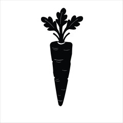 Carrot icon vector illustration. Carrot symbol isolated on white background.fresh farm vegetables
