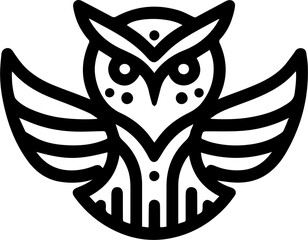 Fototapeta premium Owl vector for logo or icon,clip art, drawing Elegant style Illustration
