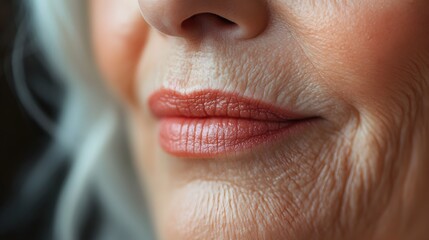 Obraz premium Close-up of a senior woman's eyes, before and after transformation, showing sagging eyelids and wrinkles turning into lifted, youthful, refreshed appearance
