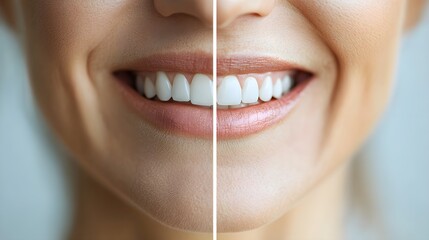 Senior woman's smile before and after, aged lips with wrinkles transitioning to plump, youthful lips and smooth skin, showcasing age-defying results