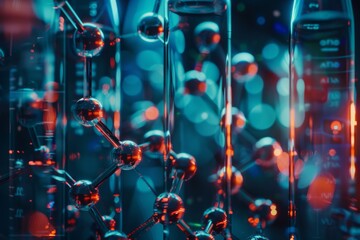 Molecules and Science Research ,Concept