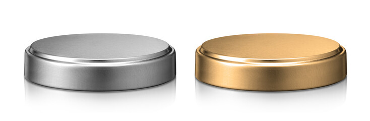 シルバーとゴールドの演壇、商品代