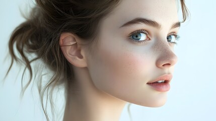 Story of a patient's emotional transformation after rhinoplasty, paired with before-and-after photos showing subtle yet impactful physical changes, Photorealistic, Natural Tones