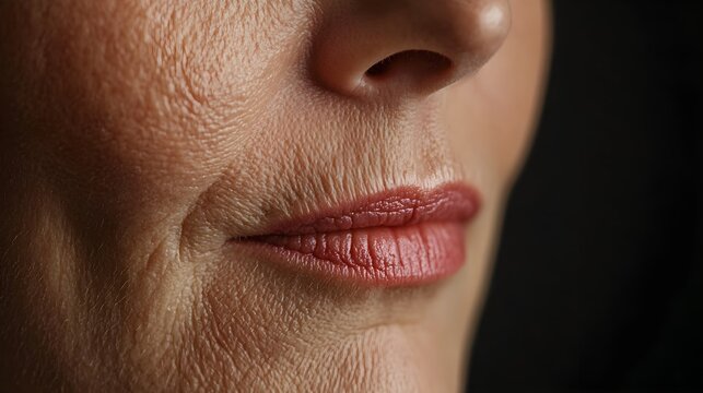 Time-lapse of a patient's mouth area, highlighting the reduction of fine lines with each anti-aging session, clear transformation from start to finish, High-Definition, Soft Lighting