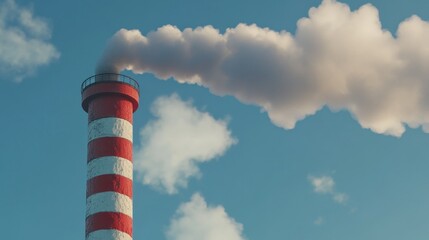 Smokestack Against Blue Sky