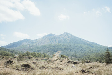 バリ島で見た大きな山の風景