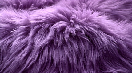 Obraz premium Close-up of soft, fluffy purple fur texture. Cozy and bright texture image, perfect for backgrounds, clothing designs and soft textile concepts. Creates a homey atmosphere. 