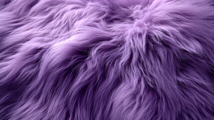 Obraz premium Close-up of soft, fluffy purple fur texture. Cozy and bright texture image, perfect for backgrounds, clothing designs and soft textile concepts. Creates a homey atmosphere. 