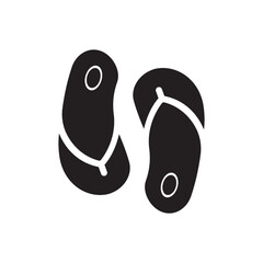 Slippers icon logo design illustration template