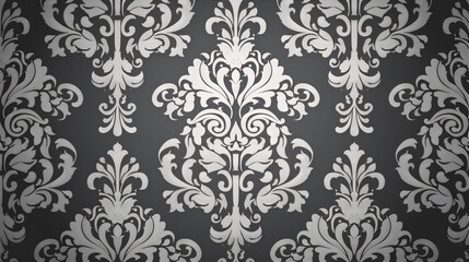 seamless grey damask wallpaper version 1