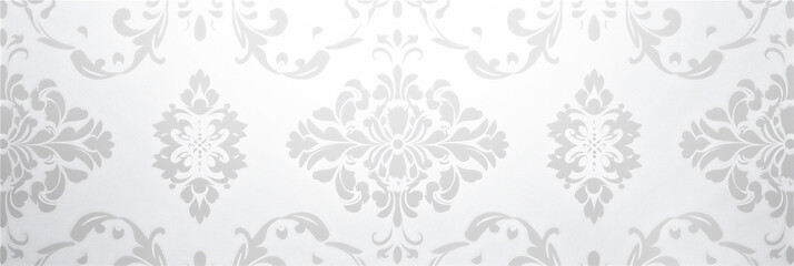 Obraz premium seamless white damask wallpaper version 7